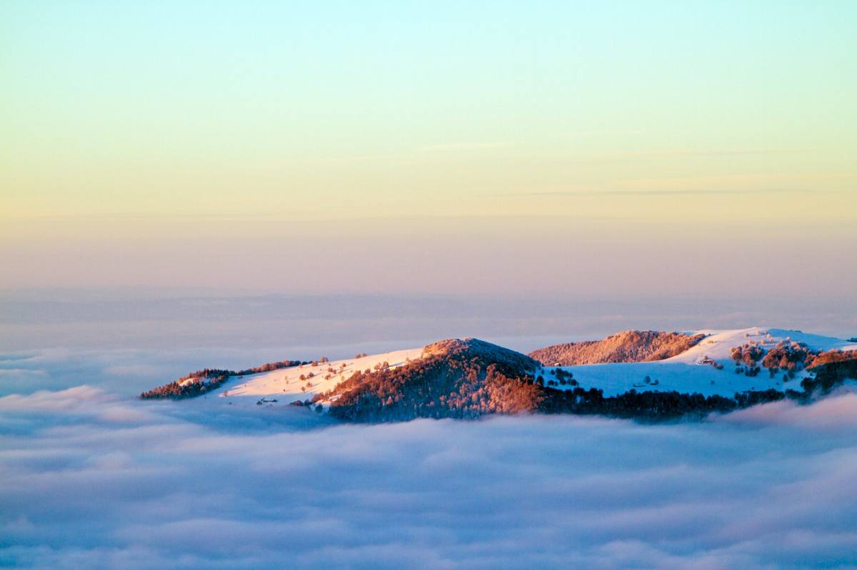 Paysage de montagne des Hautes-Vosges autour de Cornimont